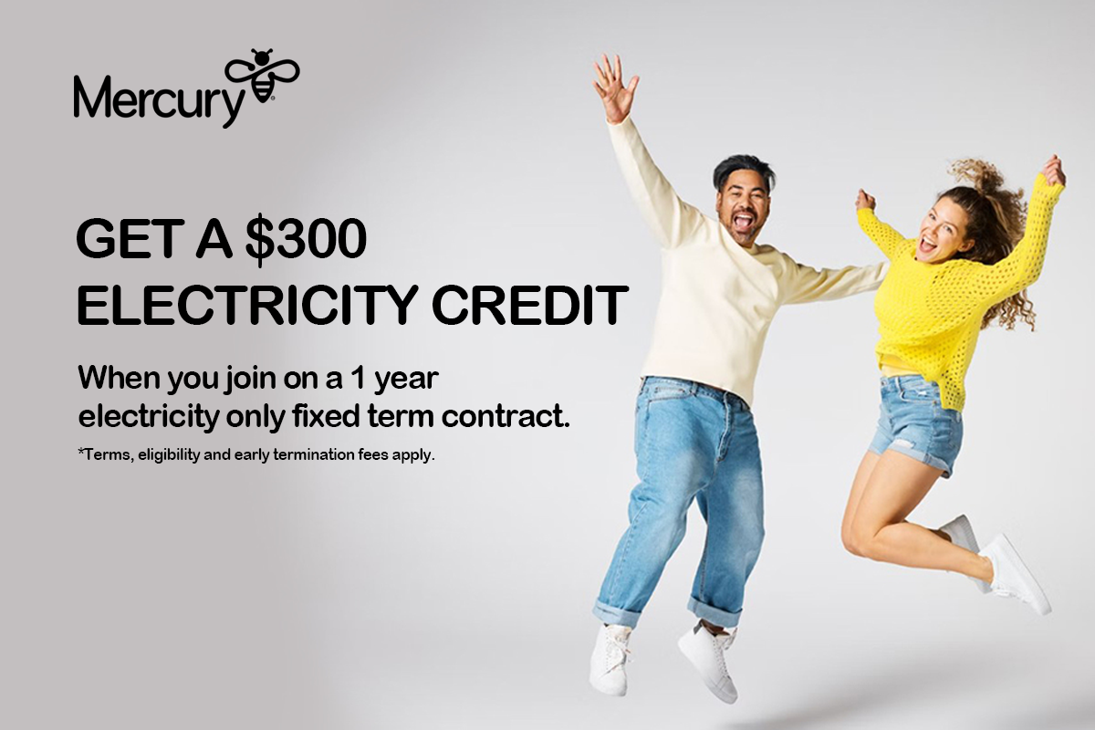 Mercury  - $300 Electricity Credit