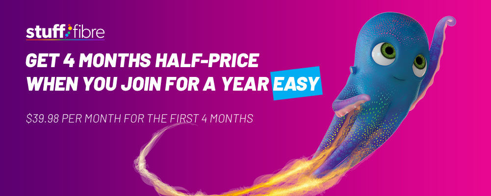 Stuff Fibre - 4 Months Half Price Deal