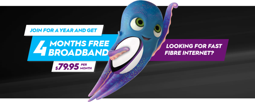 Stuff Fibre 3 months Free Exclusive SIGN-UP TO SUPER FAST FIBRE BROADBAND and get 4 MONTHS FREE