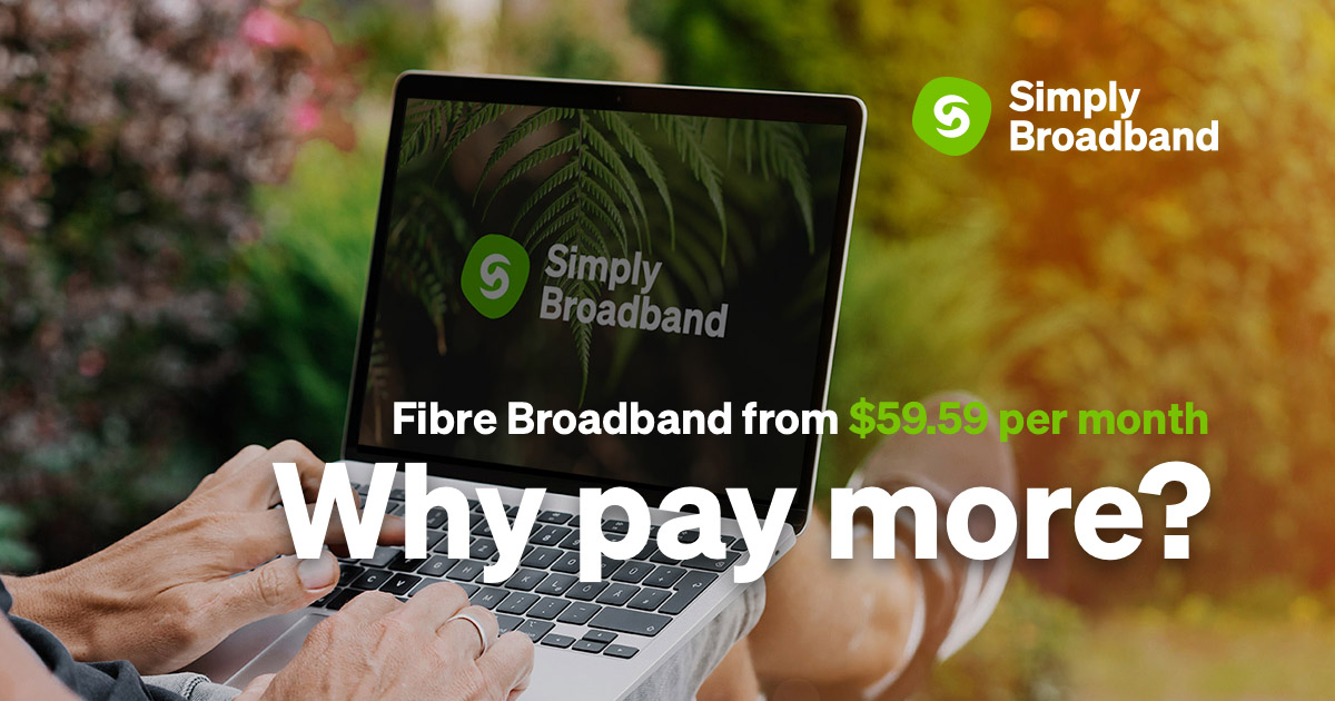 Unlimited Fibre from $59.59/m with Simply Broadband.