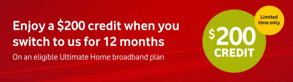 $200 Broadband Credit Offer - Vodafone