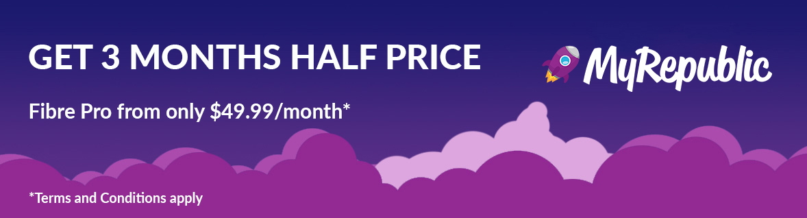 MyRepublic - 3 months half price Fibre Pro MyRepublic - 3 months half price Fibre Pro