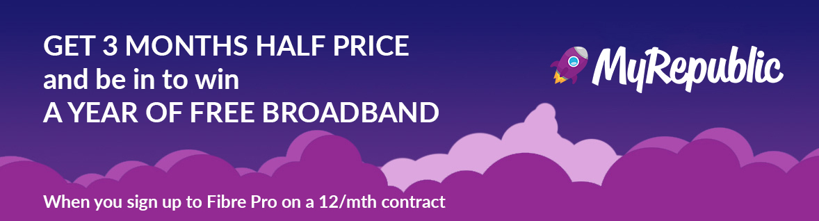 MyRepublic - 3 months half price Fibre Pro MyRepublic - 3 months half price Fibre Pro