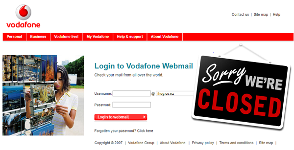 Vodafone NZ email accounts to close