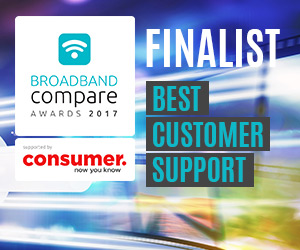 Best Customer Support Broadband Compare Awards 2017 - Finalists