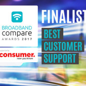 Best Customer Support Broadband Compare Awards 2017 - Finalists