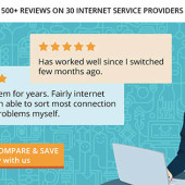 500+ ISP reviews at Broadband Compare