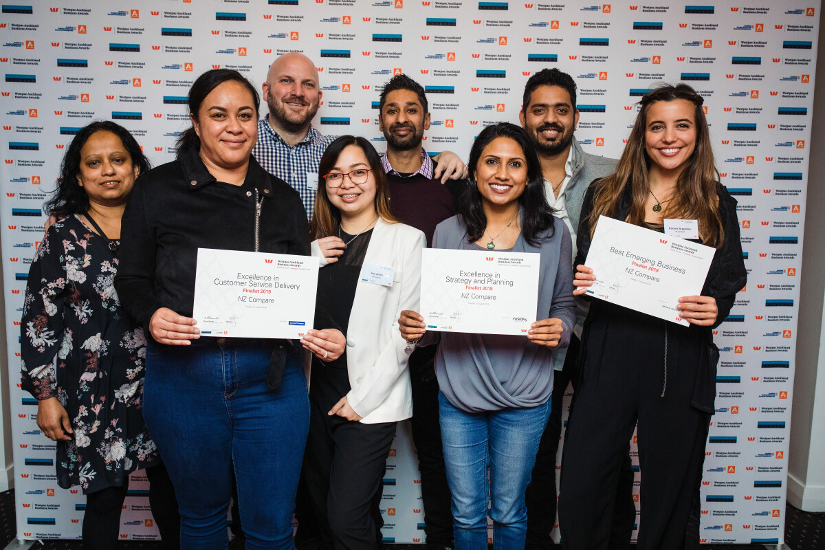 NZ Compare team at the Westpac Business Awards Finalist Event
