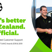 NOW broadband has won New Zealand’s ‘Best Customer Support’ for the second year