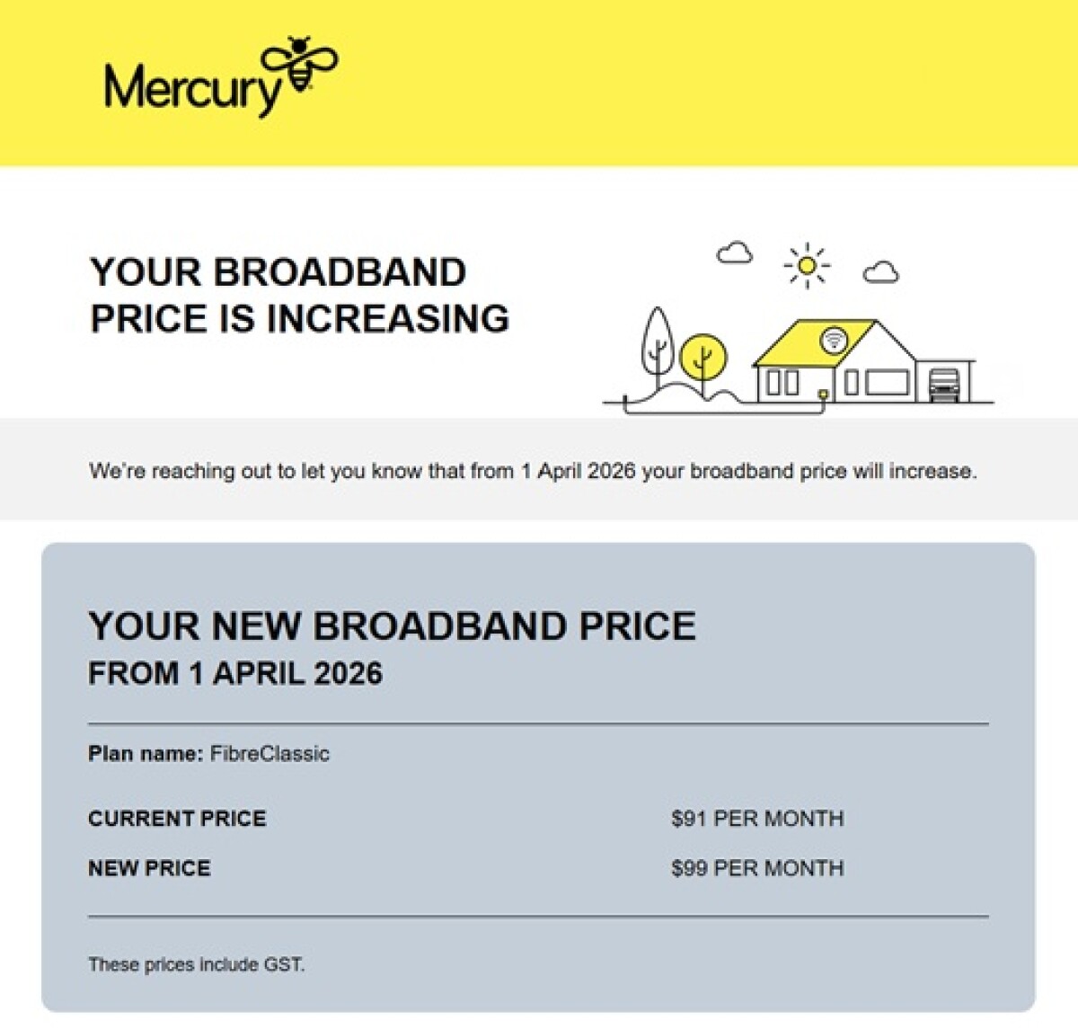 Beat the Mercury Broadband Price Increase with Broadband Compare